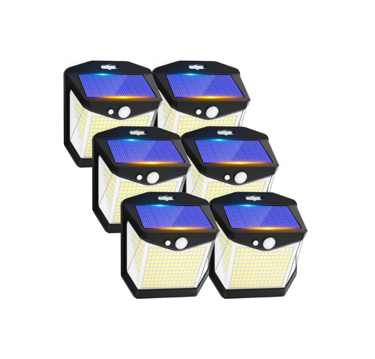 Picture of 238 LED Solar Wall Light – PIR Motion Sensor, IP65 Waterproof, 270° Wide Angle