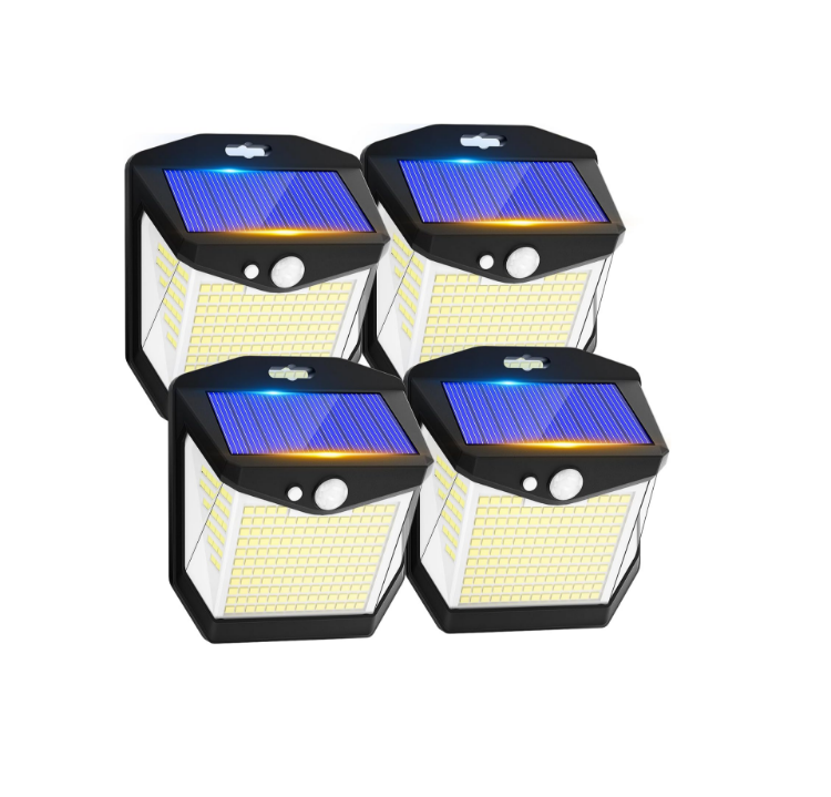 Picture of 238 LED Solar Wall Light – PIR Motion Sensor, IP65 Waterproof, 270° Wide Angle