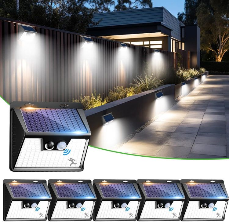 Picture of 140 LED Solar Wall Light – PIR Motion Sensor, IP65 Waterproof, Outdoor Security Light, 3 Modes