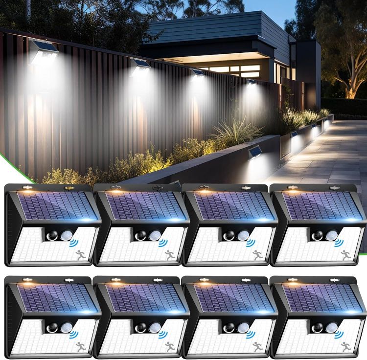 Picture of 140 LED Solar Wall Light – PIR Motion Sensor, IP65 Waterproof, Outdoor Security Light, 3 Modes