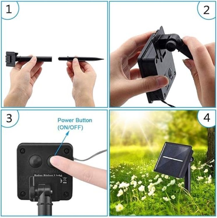 Picture of 50 LED Solar Fairy Light – IP65 Waterproof, 8 Lighting Modes, Cool White, 2 Pack