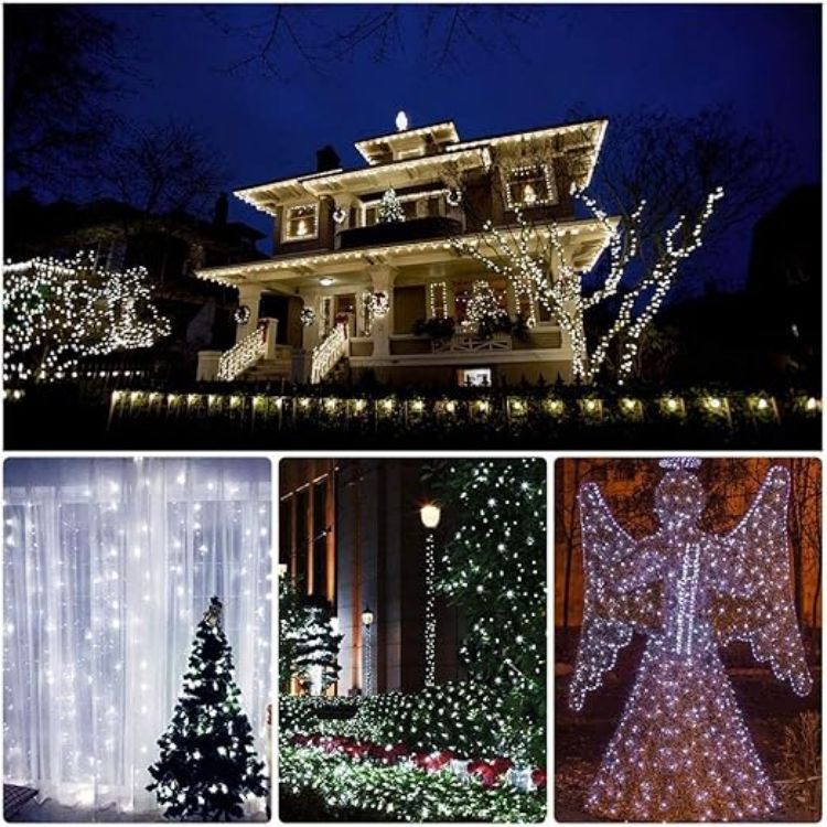 Picture of 50 LED Solar Fairy Light – IP65 Waterproof, 8 Lighting Modes, Cool White, 2 Pack