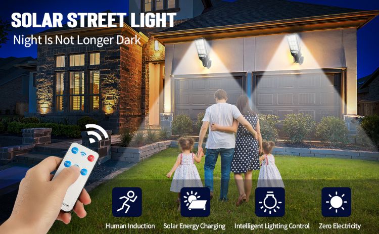 Energy-Saving LED Solar Wall Light for Garden, Street, and Security