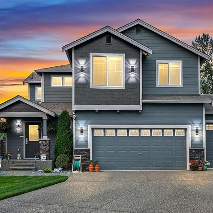 Warm white LED up & down wall sconce for entrance