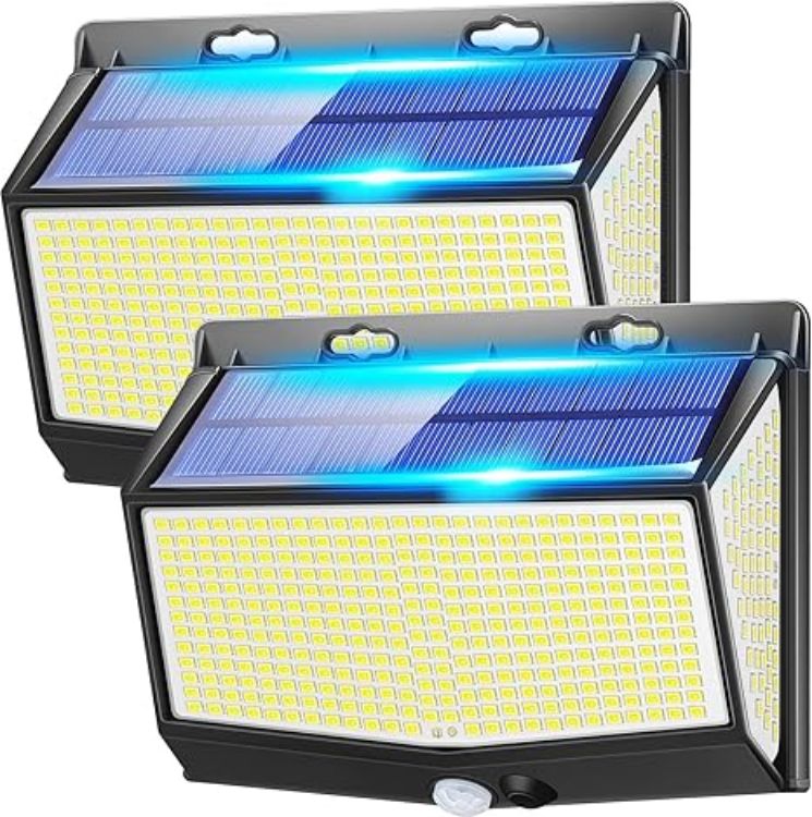 Picture of 468 LED Solar Wall Light – Motion Sensor, 3 Modes, IP65 Waterproof, Outdoor Security Light