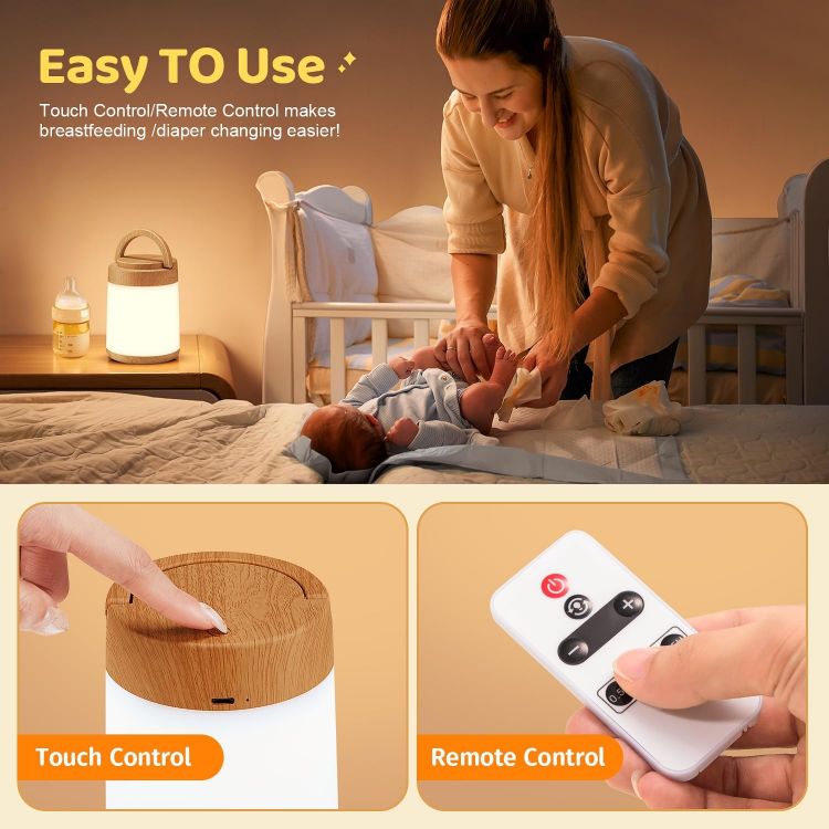 Soft warm LED baby night lamp for nursery and bedroom