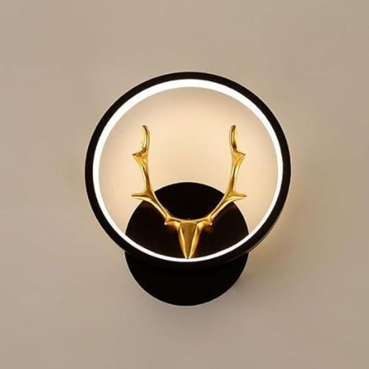 Picture of Modern Black LED Wall Sconce – 12W, 3-Color Dimmable Light, Elegant Wall Lamp for Bedroom, Living Room, Hallway, and Bathroom