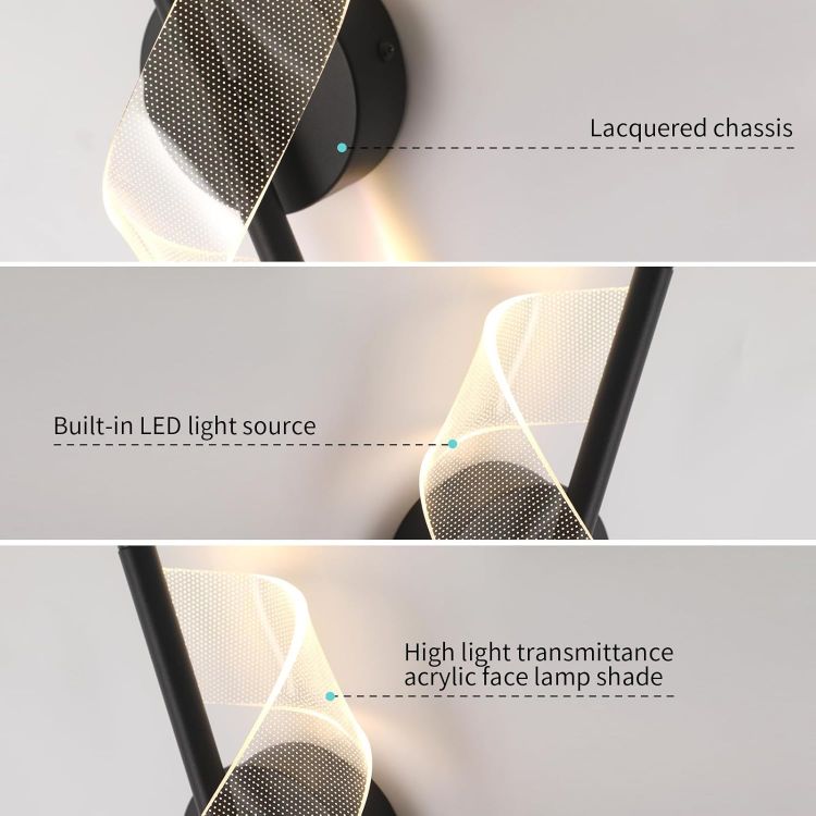 Modern Spiral LED Wall Light – Dimmable Wall Sconce for Home Interiors