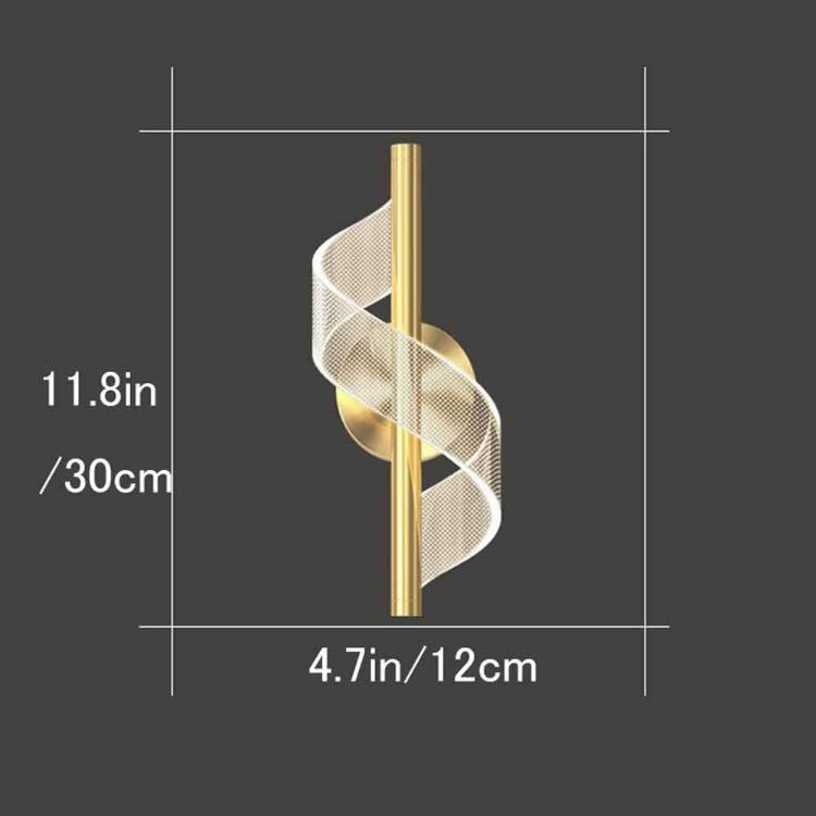 Picture of Modern 12W LED Wall Light – Dimmable, Indoor Wall Lamp, Spiral Design, 3 Modes