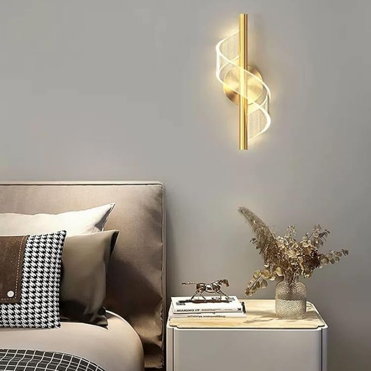 Picture of Modern 12W LED Wall Light – Dimmable, Indoor Wall Lamp, Spiral Design, 3 Modes