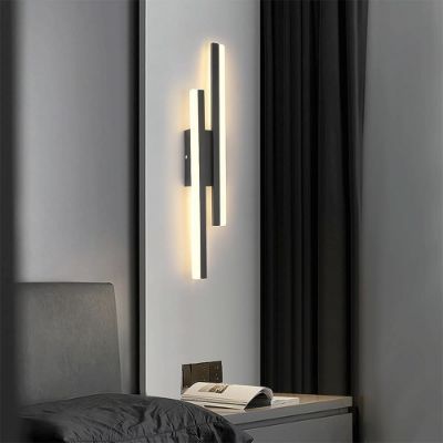 Show details for Black LED Wall Lights Indoor, 16W Modern Acrylic Wall Lamp with 3 Lighting Colours for Living Room Picture of Black LED Wall Lights Indoor, 16W Modern Acrylic Wall Lamp with 3 Lighting Colours for Living Room