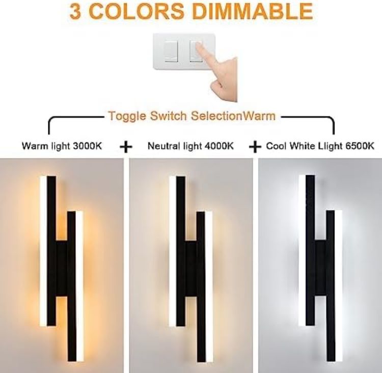 Adjustable LED Wall Lamp – Warm, Neutral & Cool White Lighting