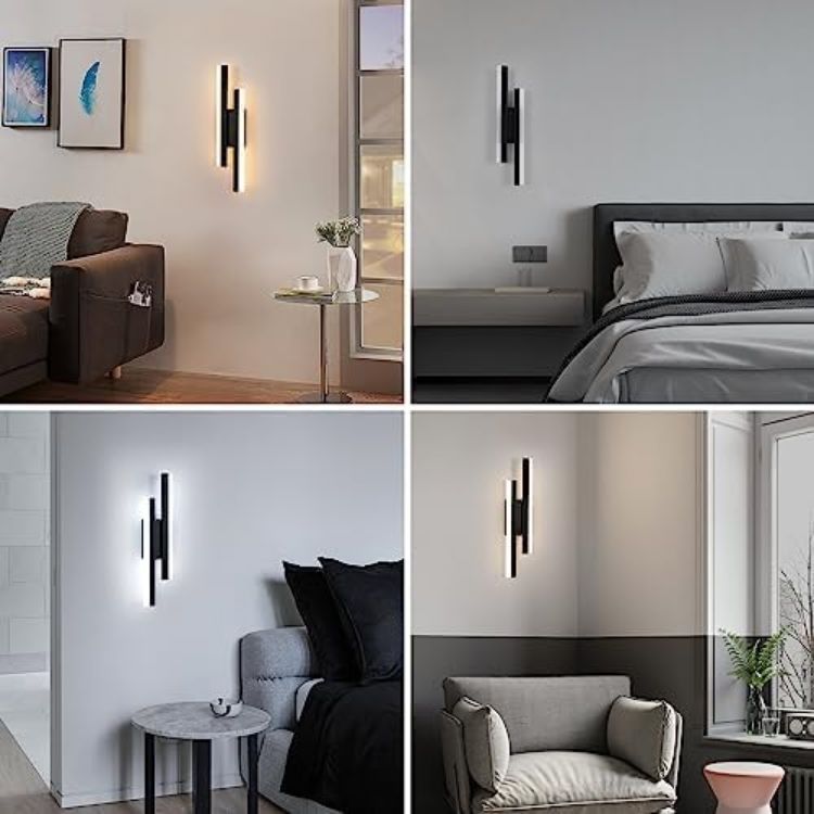Contemporary Black Acrylic Wall Sconce – Soft and Even Illumination