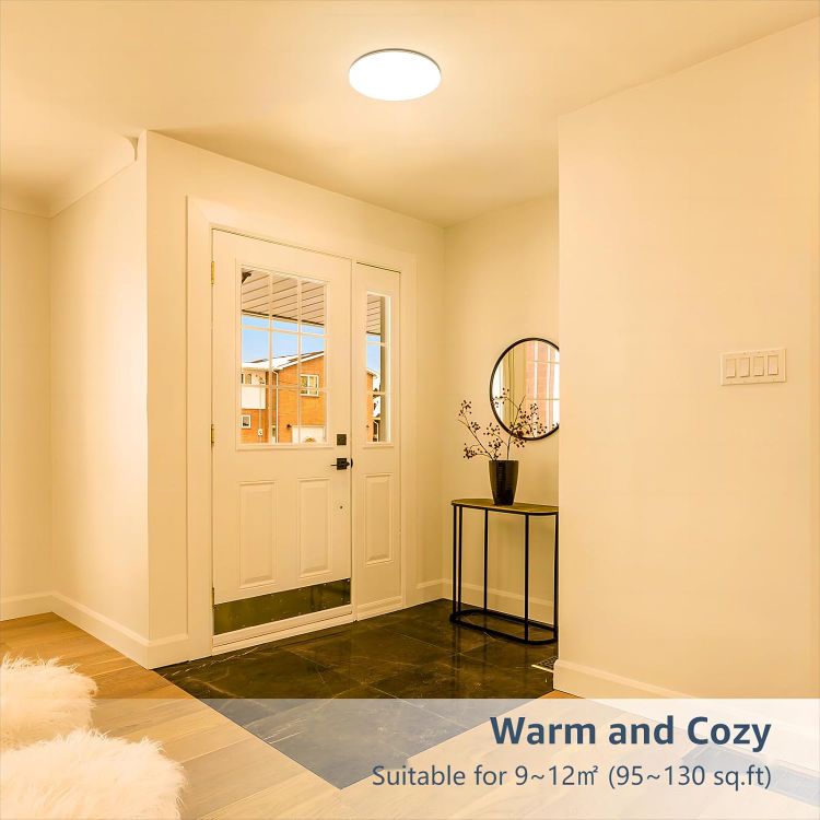 Picture of 24W LED Ceiling Light – Modern Flush Mount Light for Bathroom, Bedroom, Utility Room, Stairs & Hallways