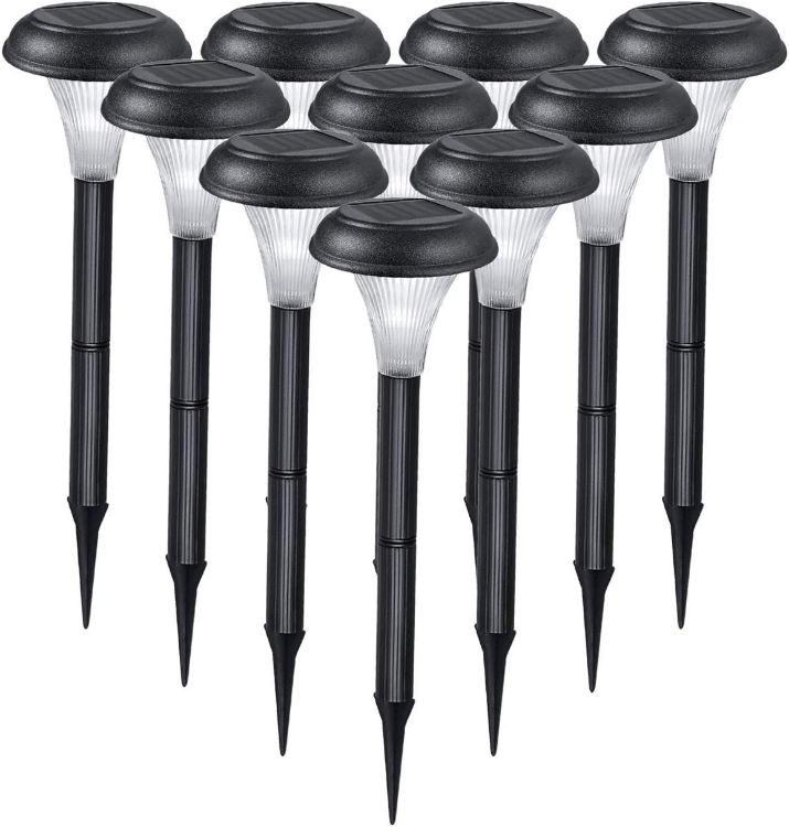 Picture of LED Garden Fence Light  -  IP65 Waterproof, Pathway Stake Light, Solar Powered, 10 Pack