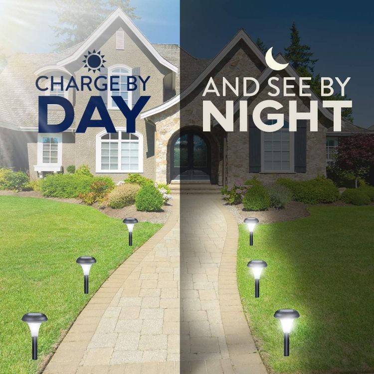 Picture of LED Garden Fence Light  -  IP65 Waterproof, Pathway Stake Light, Solar Powered, 10 Pack