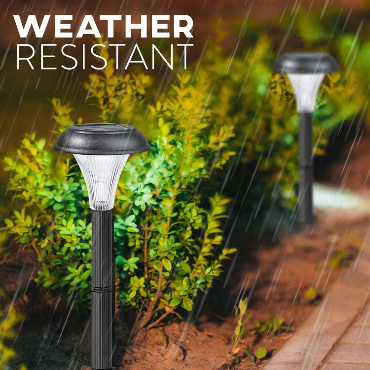 Picture of LED Garden Fence Light  -  IP65 Waterproof, Pathway Stake Light, Solar Powered, 10 Pack