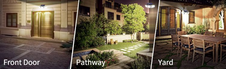 Picture of 2 Pack Solar Lights Motion Sensor, Security LED Waterproof Adjustable Head
