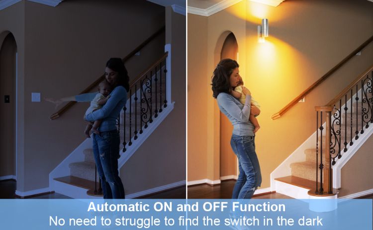 GU10 Outdoor Wall Light with PIR Motion Sensor – Stainless Steel