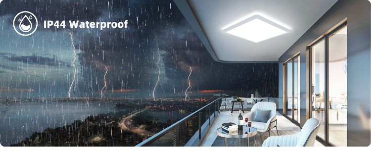 Picture of 18W LED Bathroom Ceiling Light – Super Bright 6500K Daylight White Waterproof Modern Square Flush Mount Lamp for Kitchen & Home Lighting