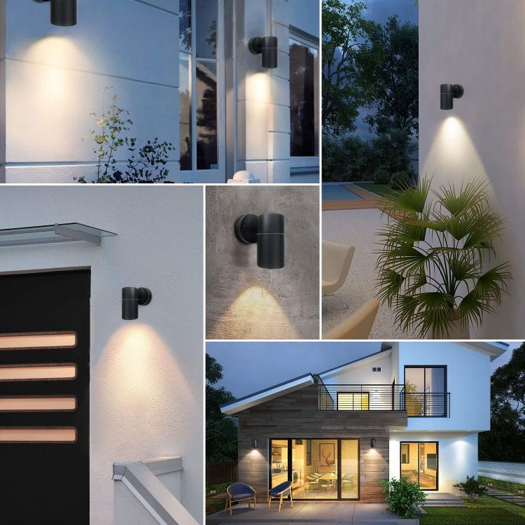 Weatherproof outdoor wall sconce for entrance