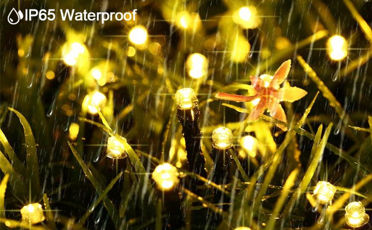 Outdoor IP65 Waterproof Solar LED String Lights for Garden & Patio