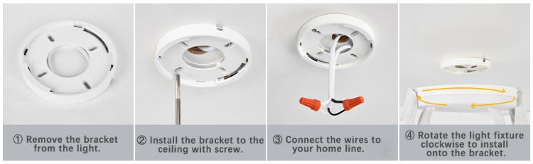 Modern 18W LED flush ceiling light daylight white 6000K