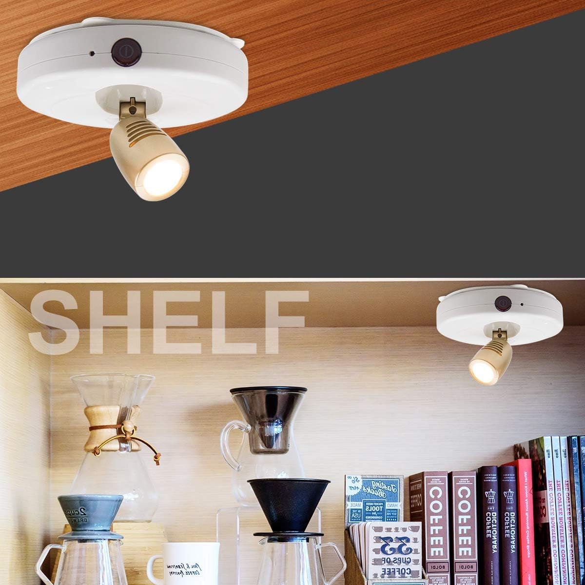 Battery LED Spotlights 2 Pack – Wireless, Dimmable, Remote Control ...
