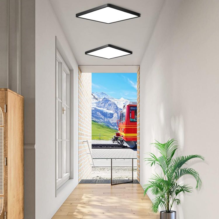 Contemporary 40cm Square LED Ceiling Light for Living Room & Bedroom