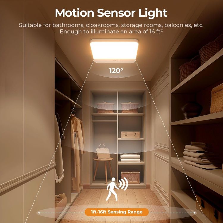 Slim Rechargeable Motion Sensor Light – Ideal for Ceilings, Hallways, Bathrooms & Garages