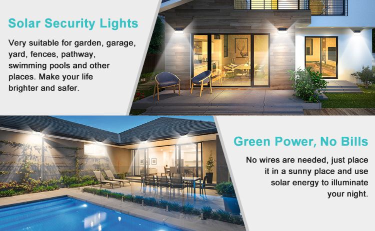 Picture of 188 LED Solar Wall Light – Motion Sensor, IP65 Waterproof, Outdoor Security Light, 2 Pack