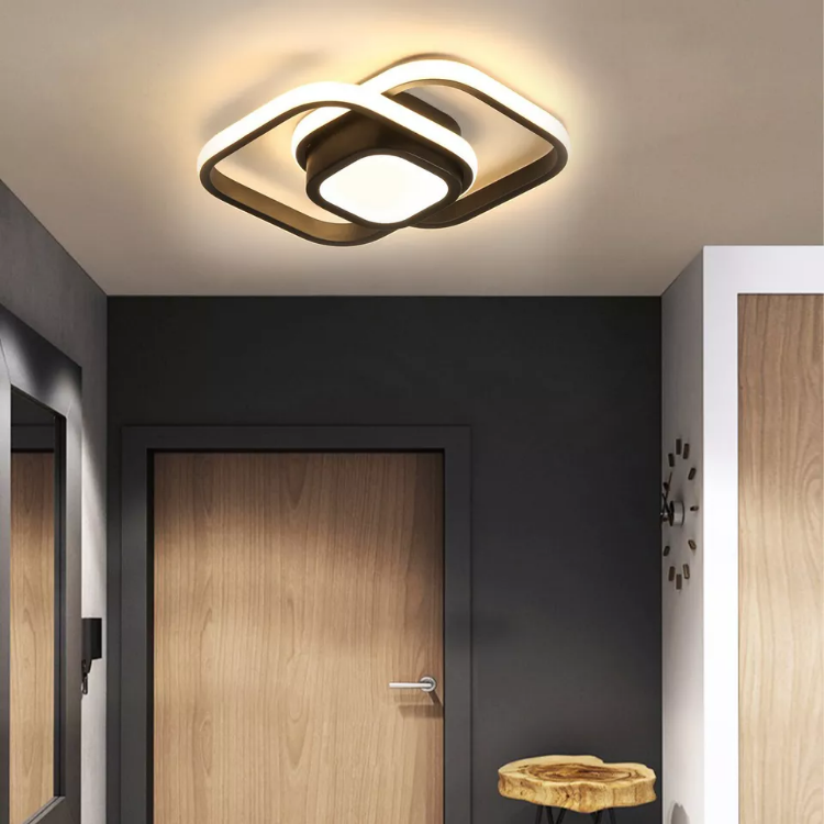Soft uniform lighting LED ceiling fixture for home interiors