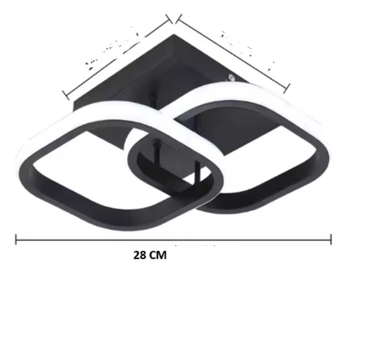 Acrylic Flush Mount Ceiling Light for Home, Office & Hallway