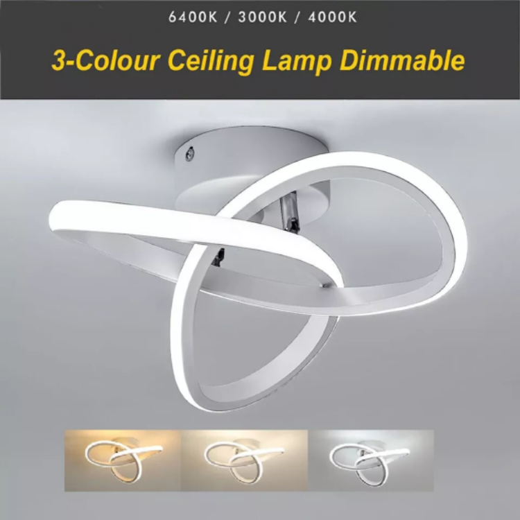 Modern 22W Square LED Ceiling Light – 6000K Cool White Flush Mount for Home, Offices & Hallways