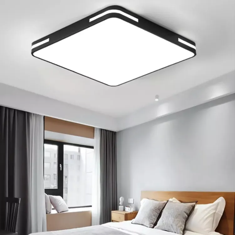 Picture of 36W LED Ceiling Light, Bathroom Lights Ceiling, Waterproof Square Black Flush Ceiling Light for Living Room