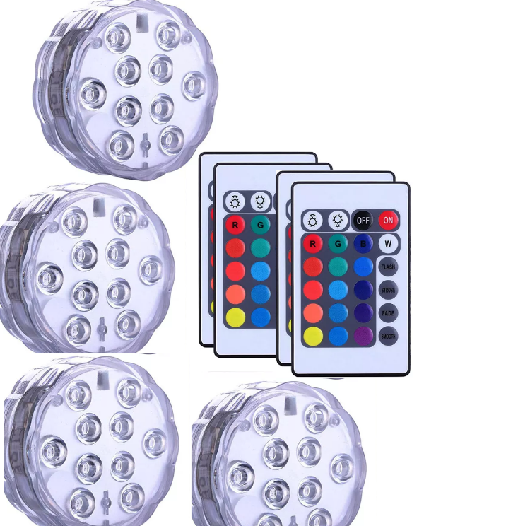 Picture of  IP68 Waterproof LED Submersible Lights 10-LED Underwater Pool, Pond & Hot Tub Lighting 