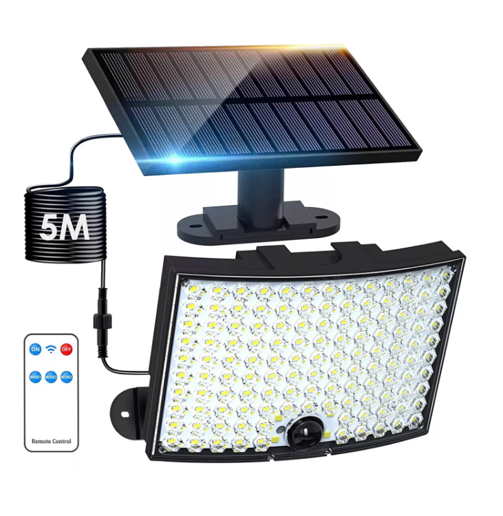 Picture of LED Solar Wall Light with Split Panel - PIR Motion Sensor, IP65 Waterproof, Wide coverage