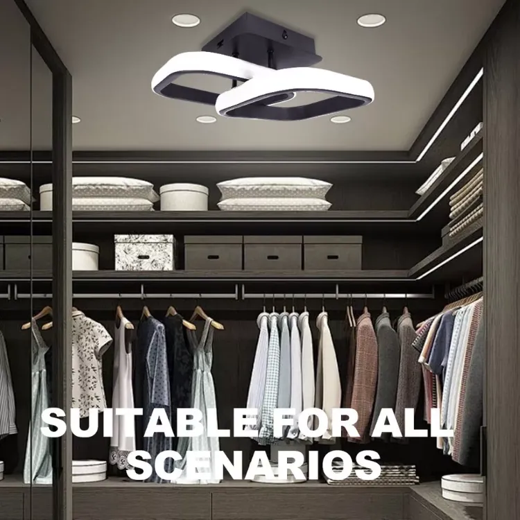 Acrylic square LED ceiling light minimalist design