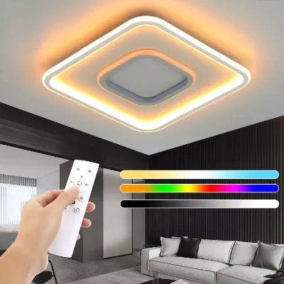 Show details for Stylish LED Chandelier Elegant RGB Ceiling Lamp for Living Room & Bedroom Picture of Stylish LED Chandelier Elegant RGB Ceiling Lamp for Living Room & Bedroom