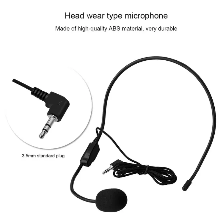 Picture of  Head-Mounted Microphone – 3.5mm Wired Headset Mic for Teachers, Guides & Public Speaking