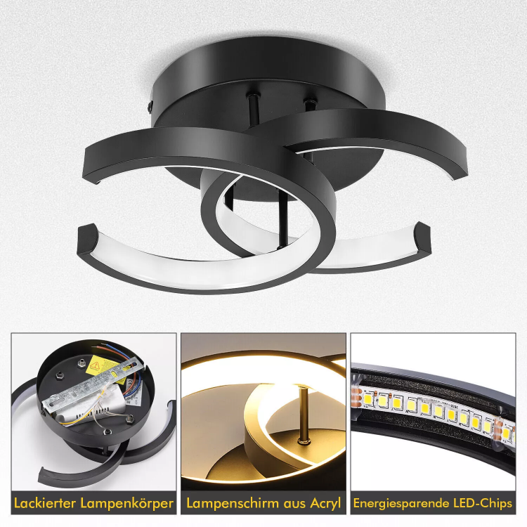 PVC lampshade LED ceiling light for eye protection