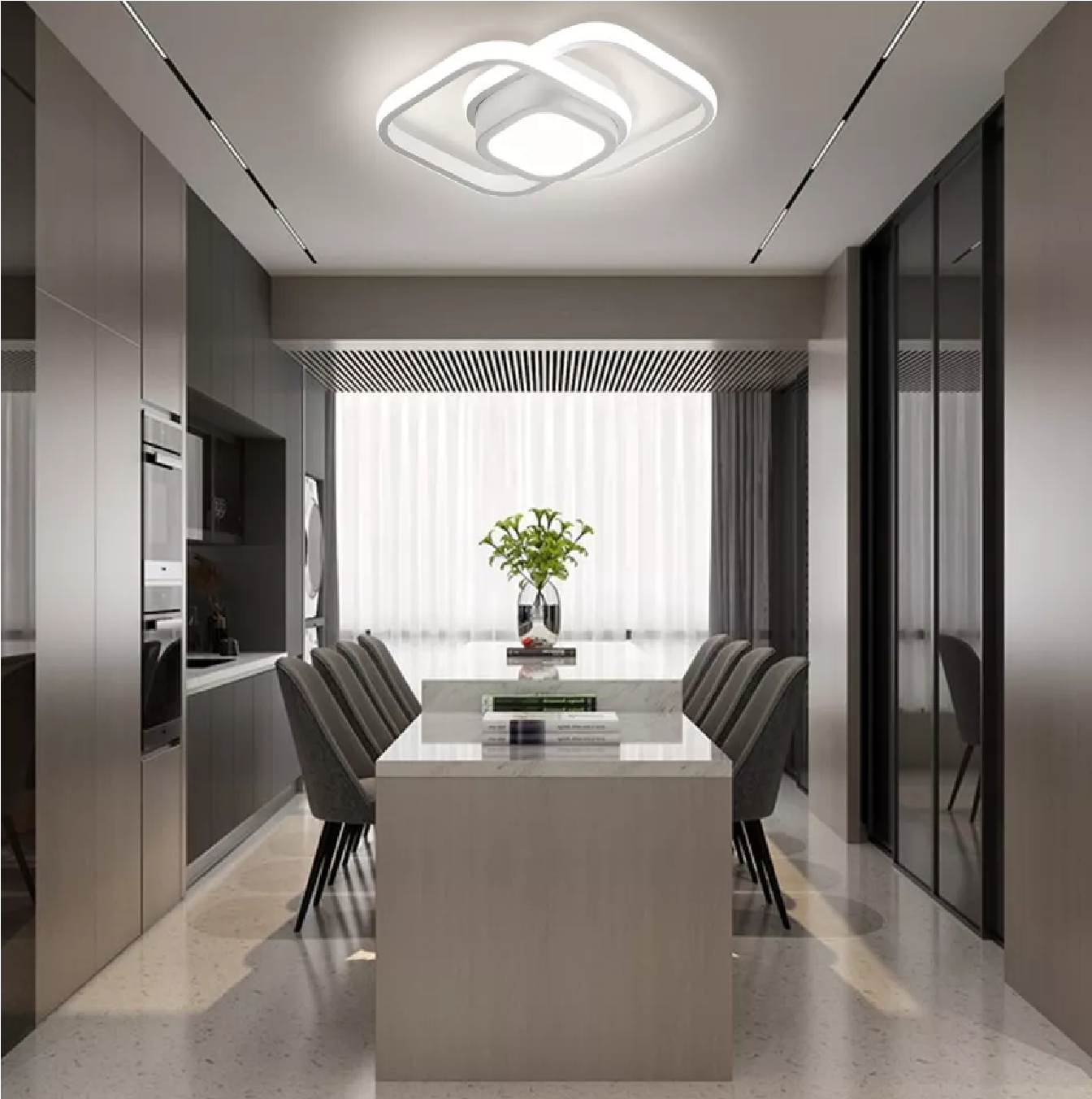Dimmable Modern LED Ceiling Light Chandelier Pendant for Living Room