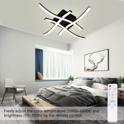 Show details for Modern Dimmable LED Ceiling Light – 4-Wave Pendant Lamp for Living Room & Bedroom Picture of Modern Dimmable LED Ceiling Light – 4-Wave Pendant Lamp for Living Room & Bedroom