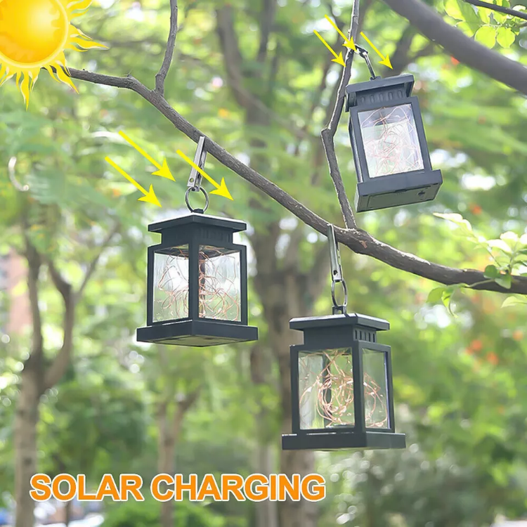 Picture of LED Hanging Solar Light - IP65 Waterproof, Decorative Lamp, Rechargeable Battery, lantern