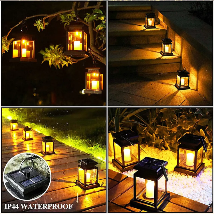 Picture of LED Hanging Solar Light - IP65 Waterproof, Decorative Lamp, Rechargeable Battery, lantern