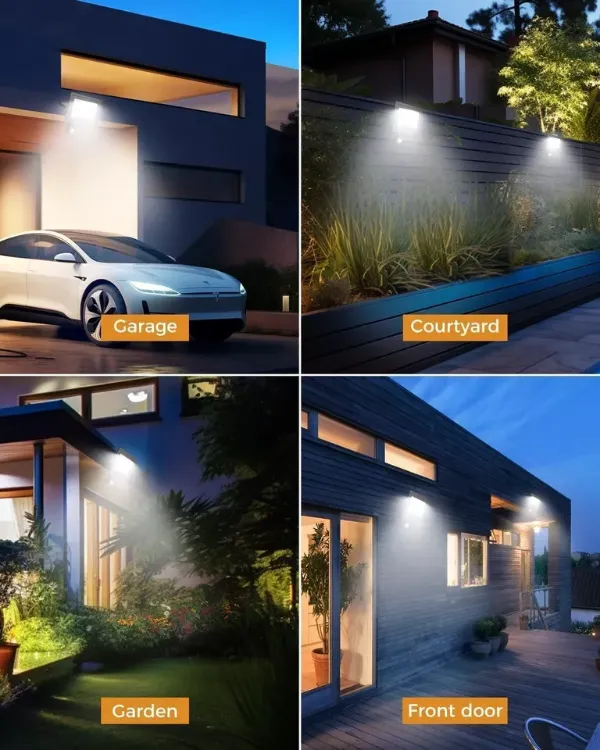 Outdoor LED floodlight 5000LM with motion sensor and IP66 waterproof design