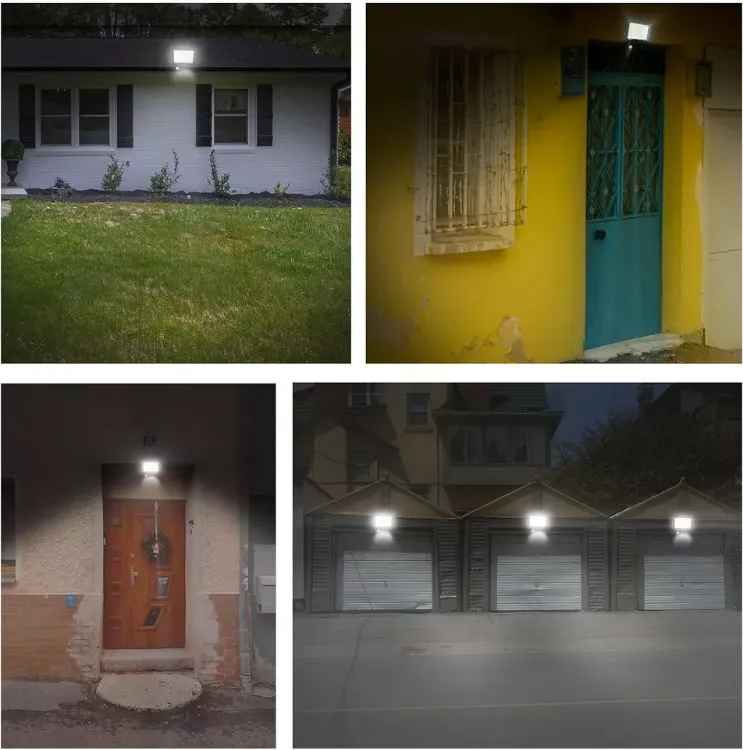 Remote control motion sensor security light for garden and garage