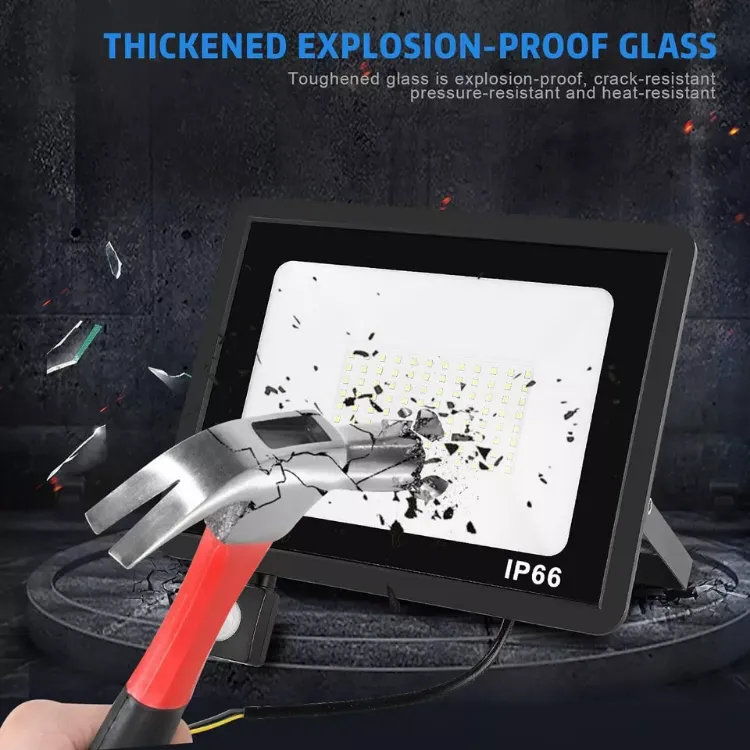 Outdoor wall mounted LED security light with motion detector and remote