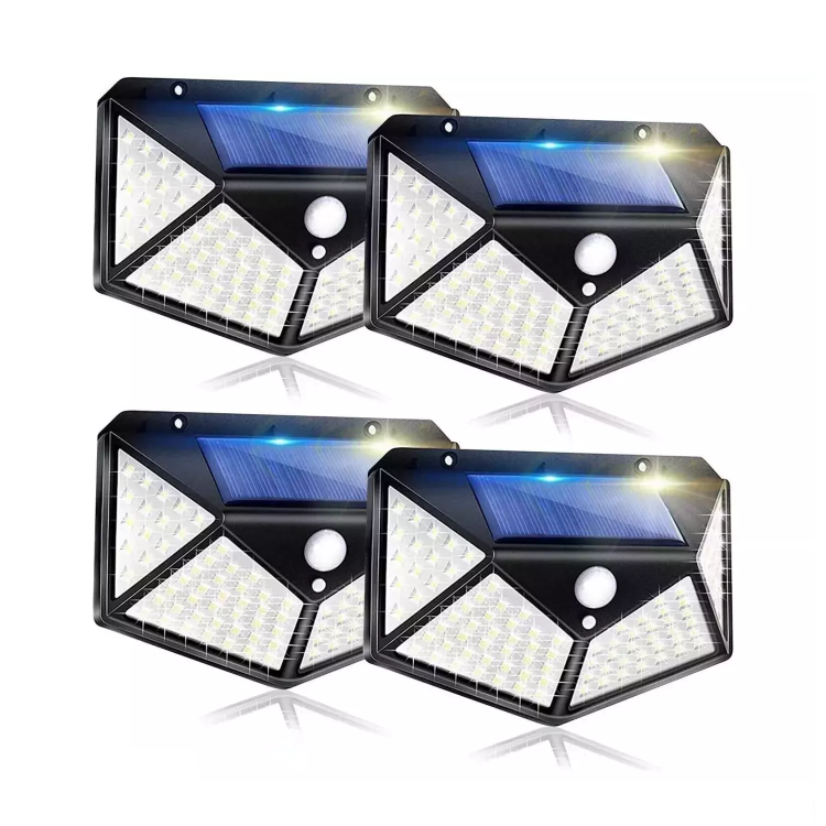 4-Pack Solar LED Wall Lights with Motion Sensor – Outdoor Garden Lighting
