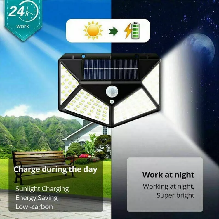 Energy-Efficient Solar Wall Lamp – Automatic Motion Detection